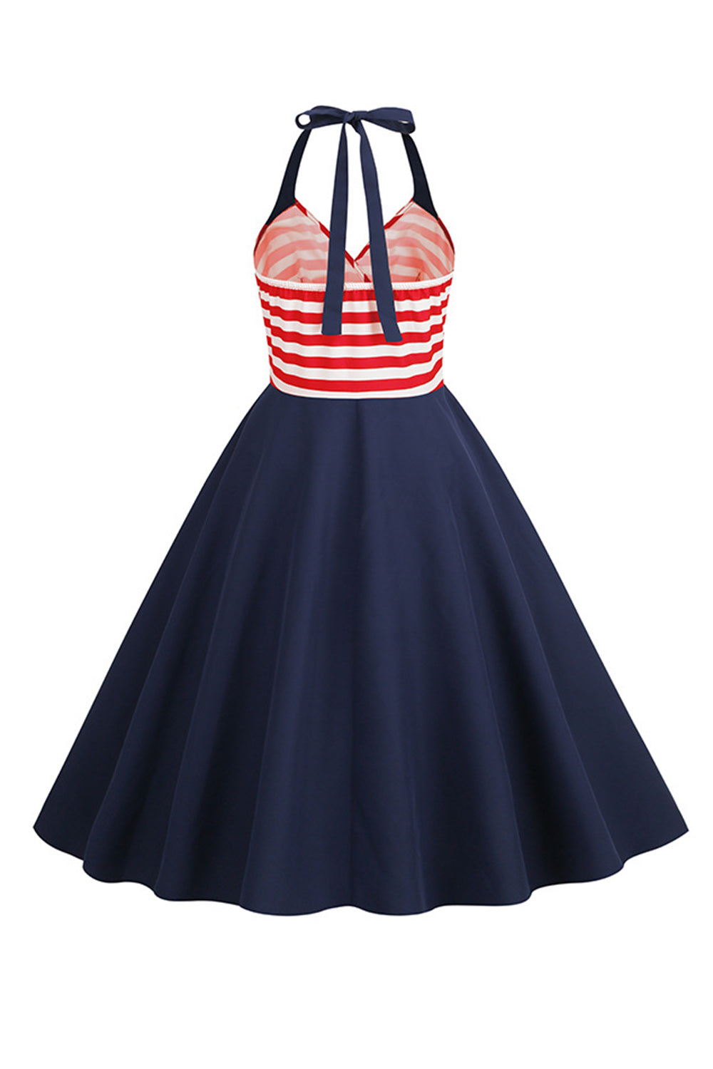 Rayas Halter 1950s Vestido