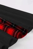 1950s Vestido Negro A Cuadros