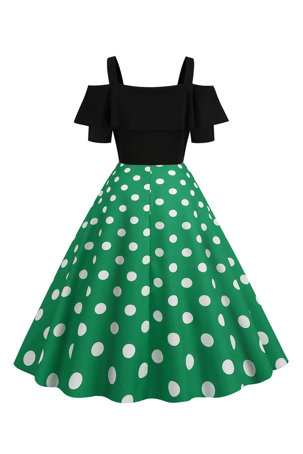 Negro Fuera del Hombro Luanres 1950s Vestido