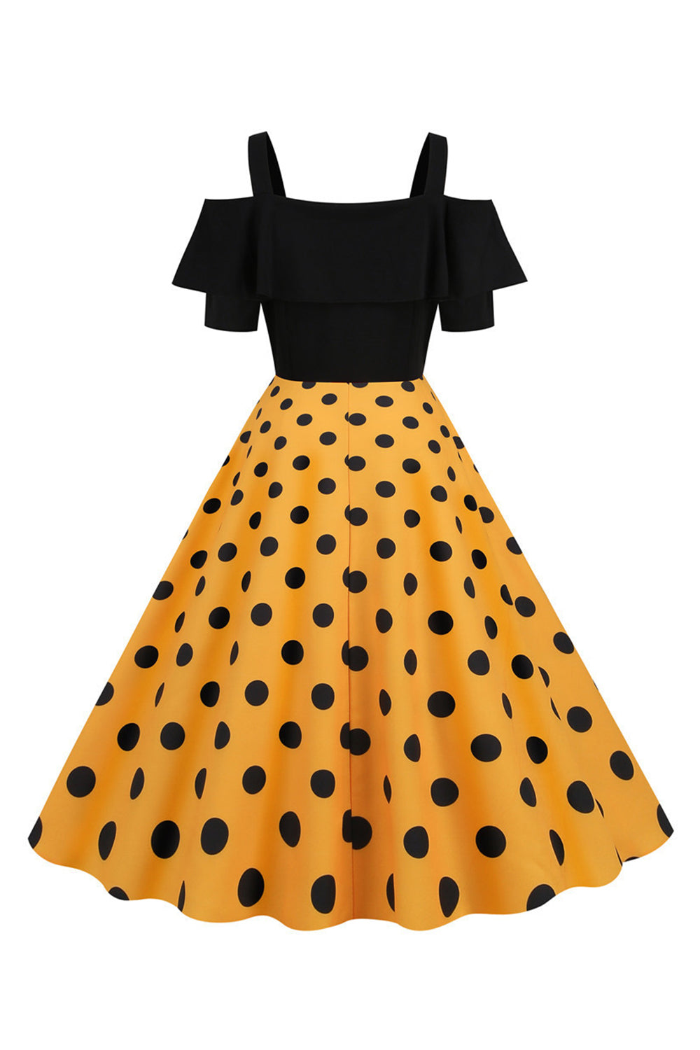 Negro Fuera del Hombro Luanres 1950s Vestido