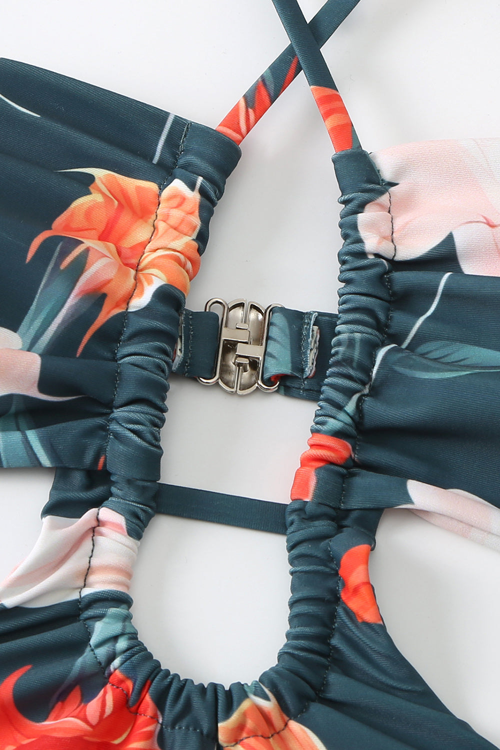 Una Pieza Halter Con Falda de Playa