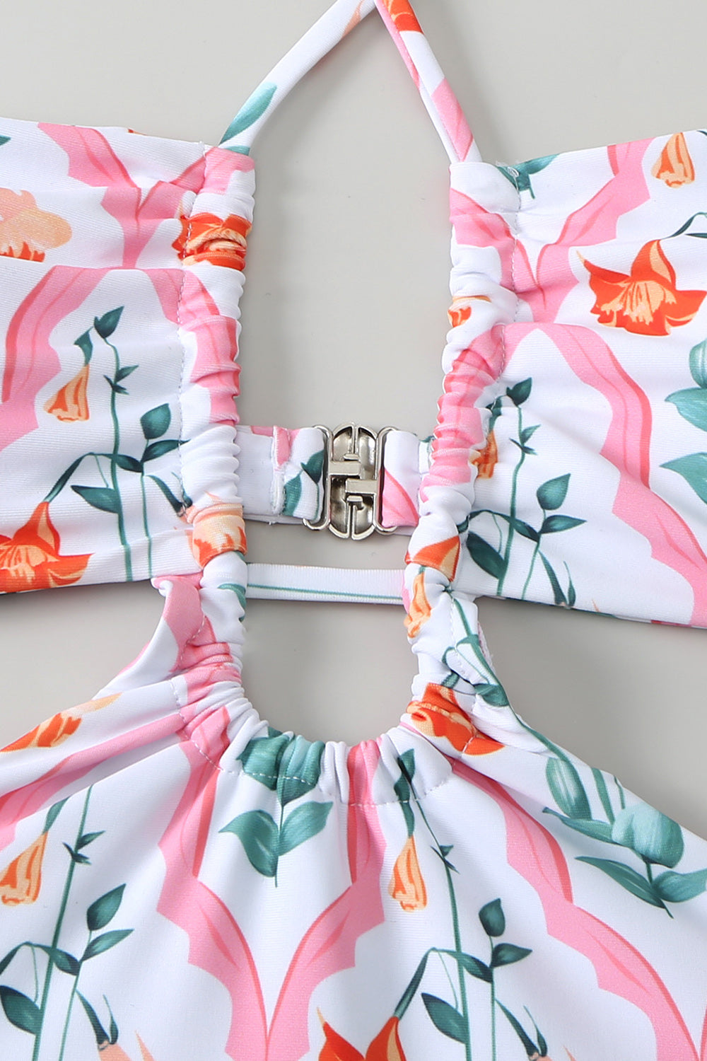 Una Pieza Halter Con Falda de Playa
