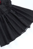 Correas de espagueti Vestido negro de la década de 1950 con encaje