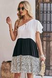 Blanco A Línea Vestido de Verano Un Hombro