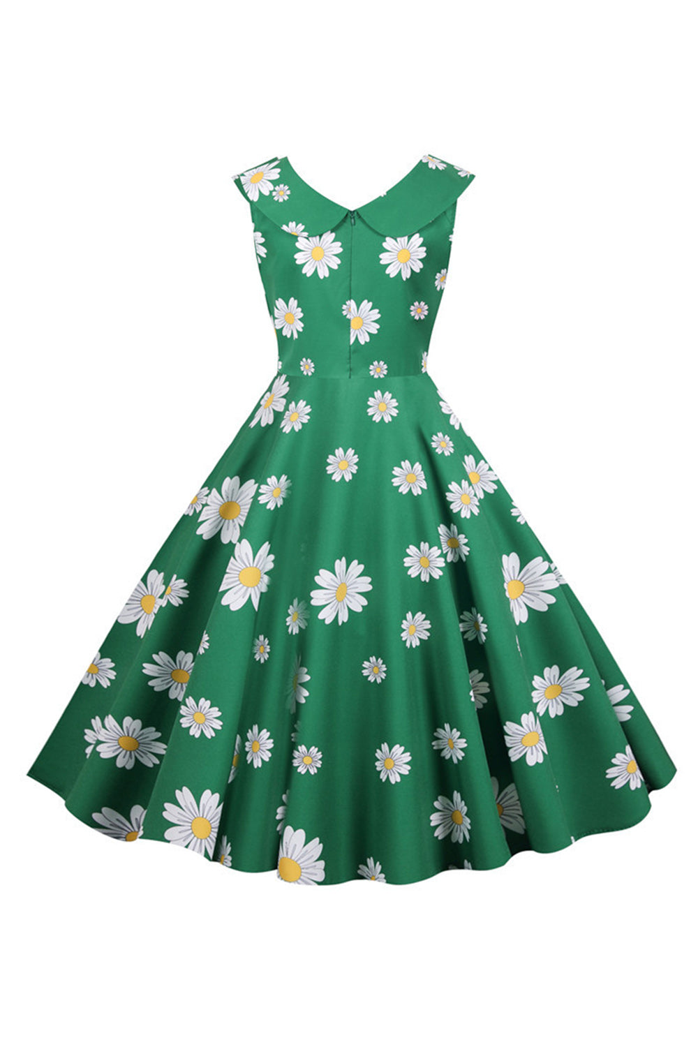 Vestido de 1950 Amarillo Estamapdo Sin Mangas