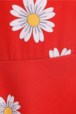 Vestido de 1950 Amarillo Estamapdo Sin Mangas