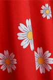 Vestido de 1950 Amarillo Estamapdo Sin Mangas