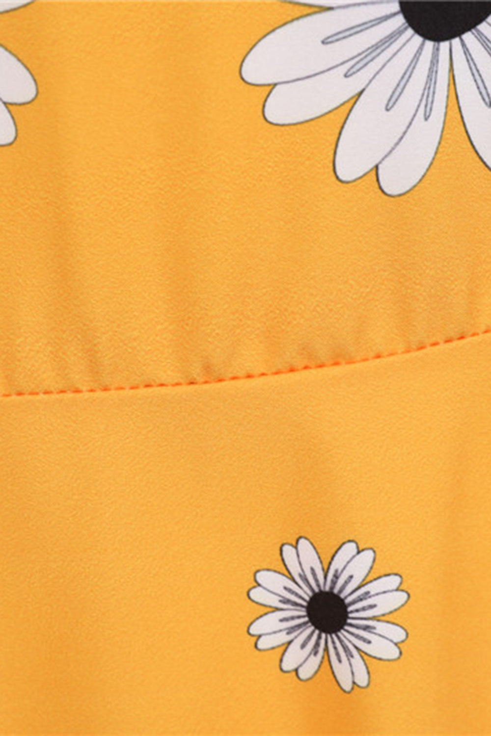Vestido de 1950 Amarillo Estamapdo Sin Mangas