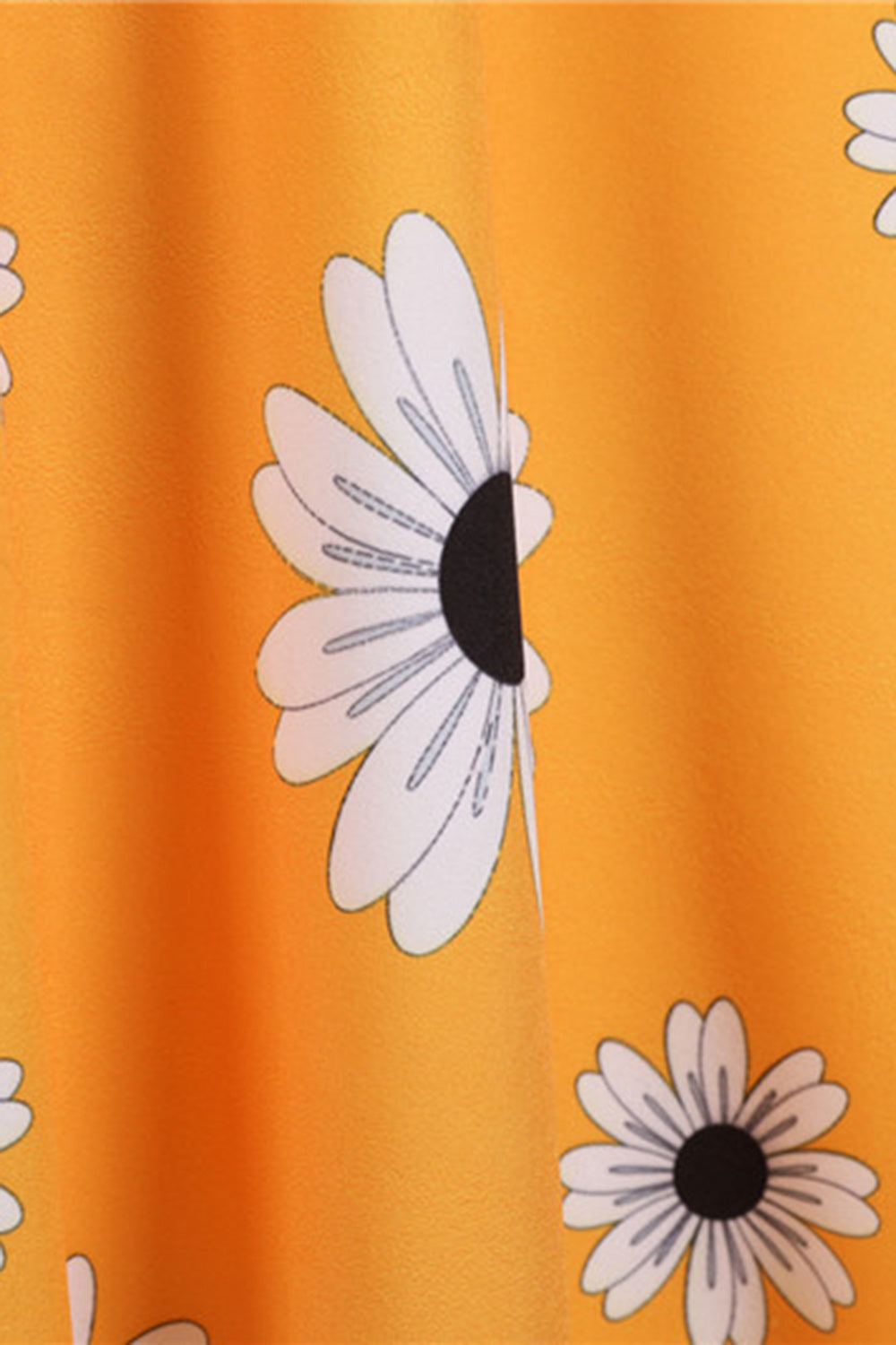 Vestido de 1950 Amarillo Estamapdo Sin Mangas