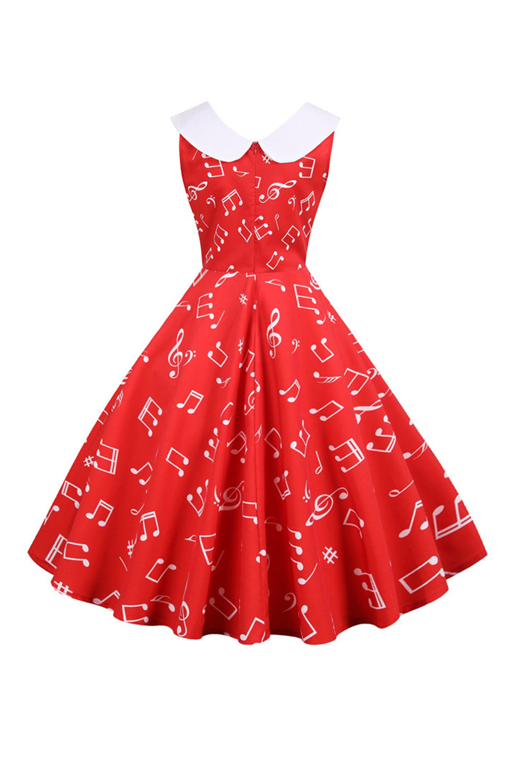 Vestido Vintage Amarillo Sin Mangas Estampado
