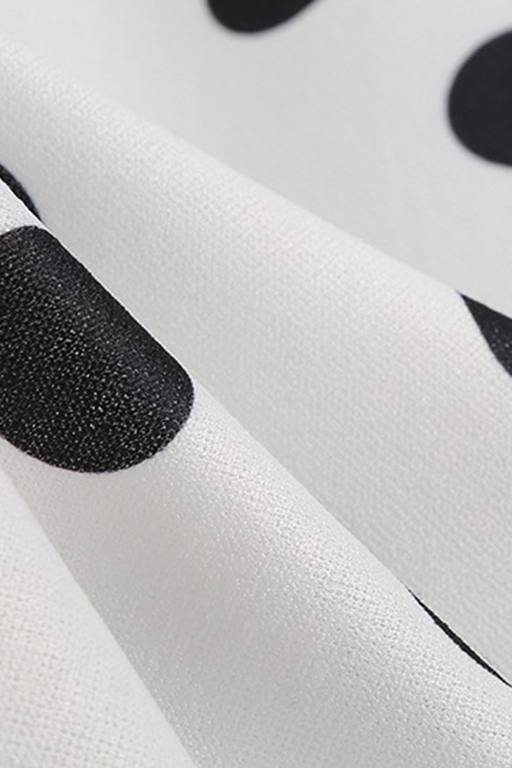 Blanco Fuera del Hombro Lunares Vestido Vintage