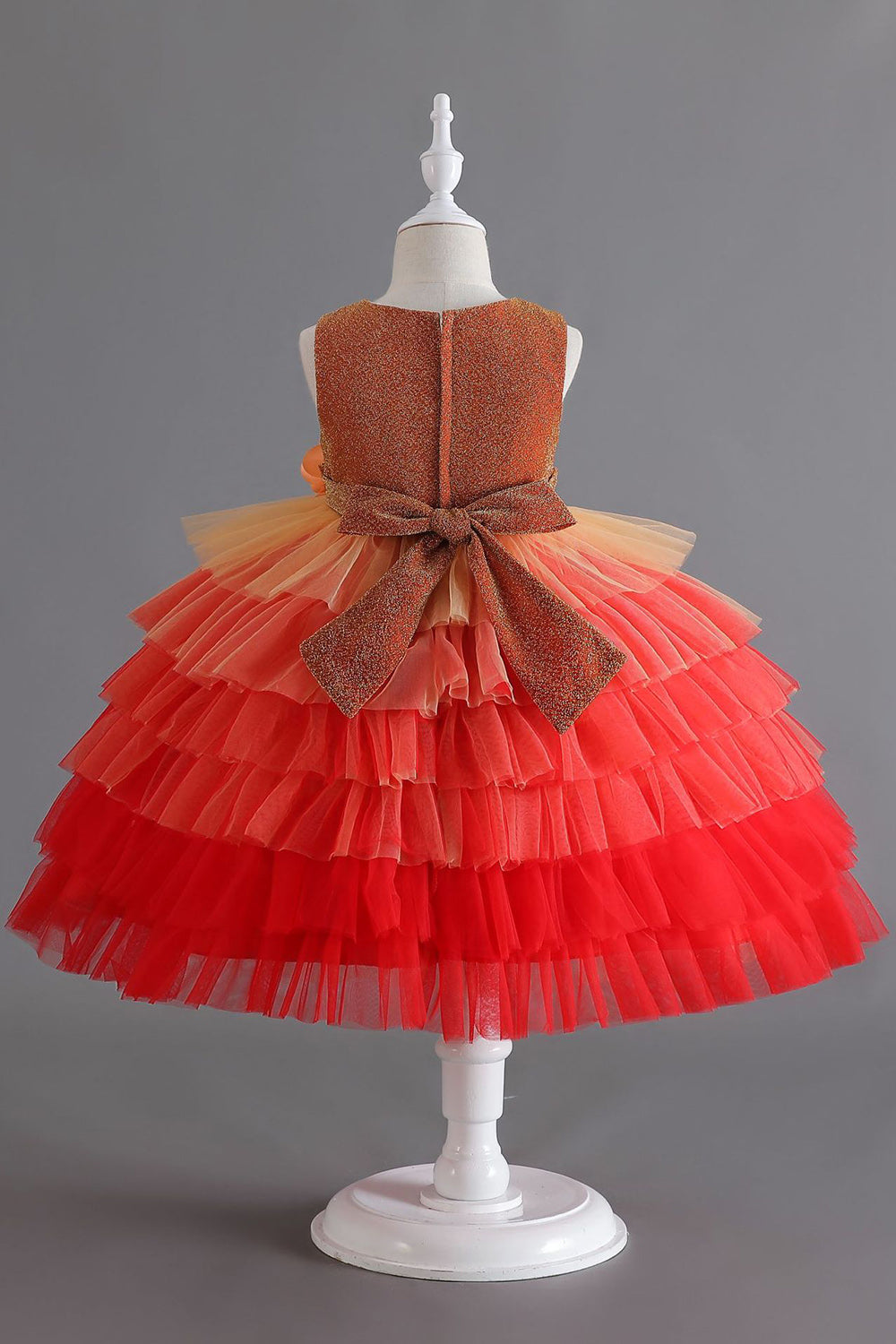 Royal Blue Sleeveless A Line Girls Vestidos con flores 3D