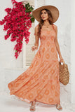 Vestido de Verano Cuello Cuadrado Caqui