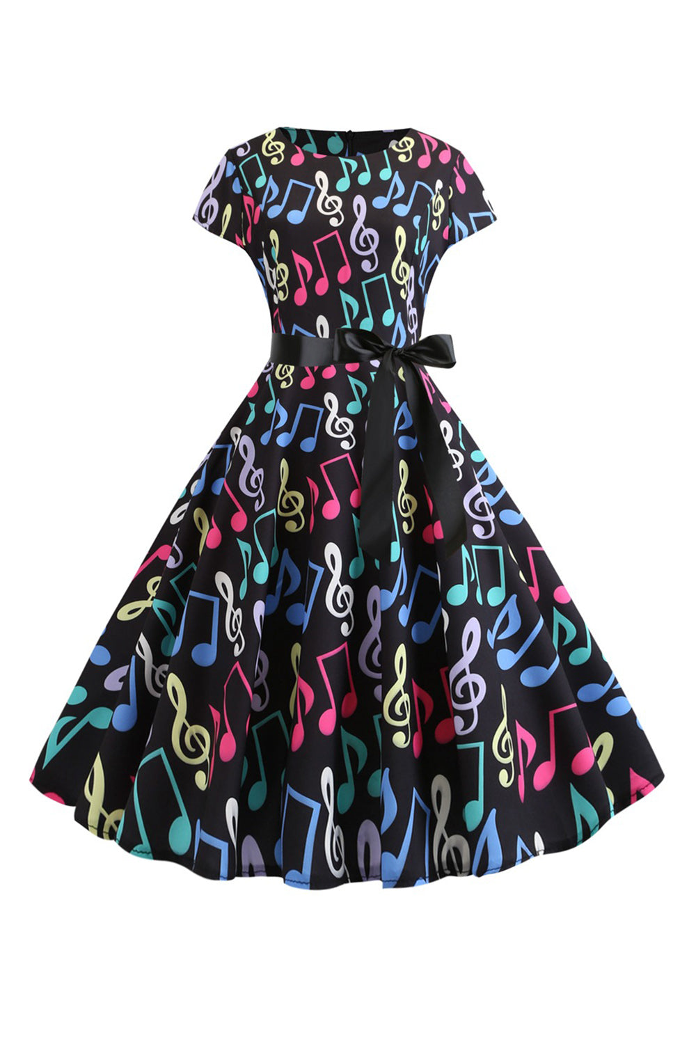 Una línea impresa Swing 1950s Vestidos