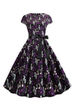 Una línea impresa Swing 1950s Vestidos