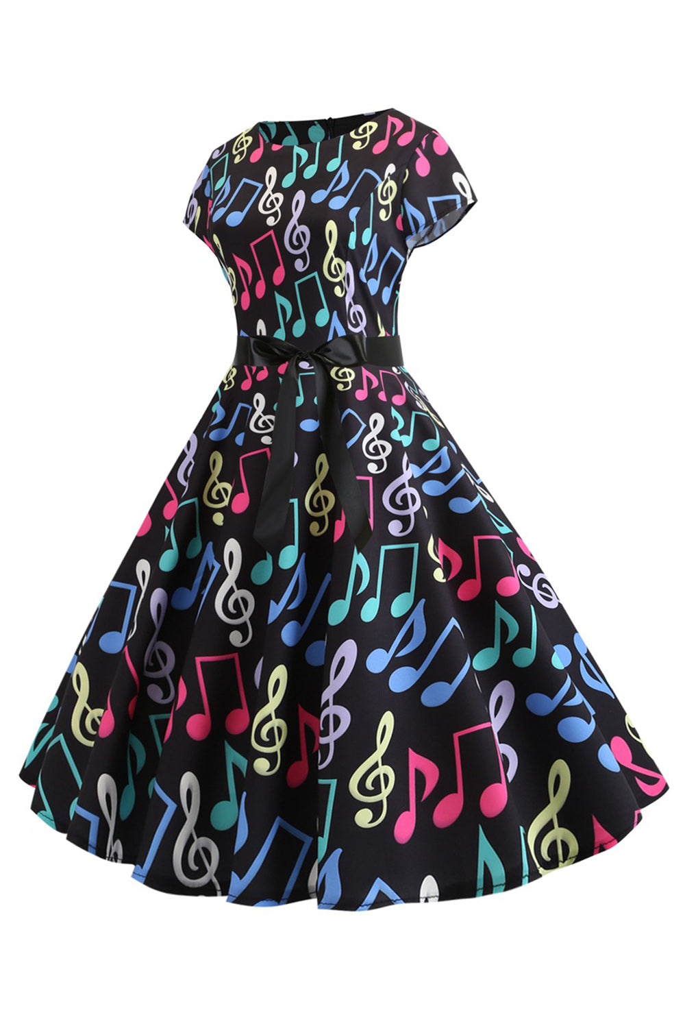 Una línea impresa Swing 1950s Vestidos