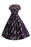 Una línea impresa Swing 1950s Vestidos