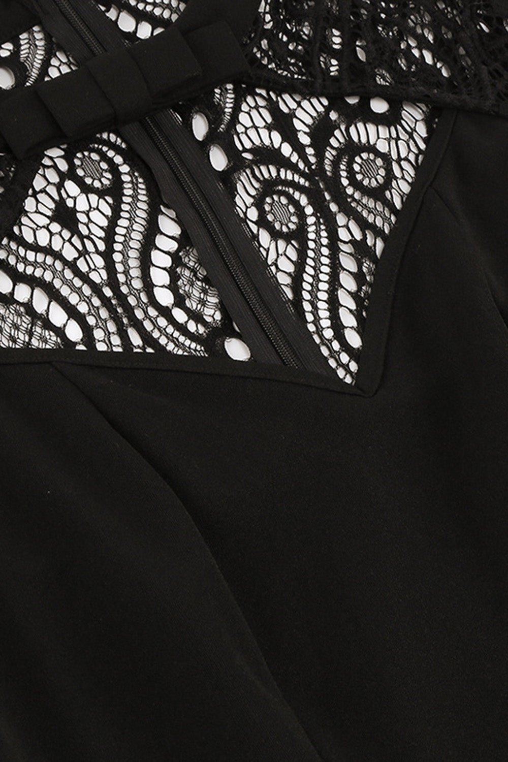 Mangas largas negras encaje vestido vintage
