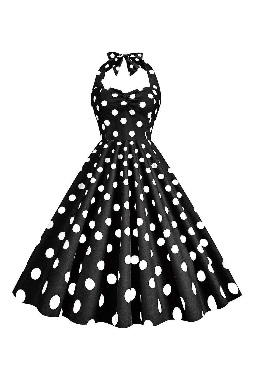 Pink Polka Dots Pin Up Vestido vintage de la década de 1950