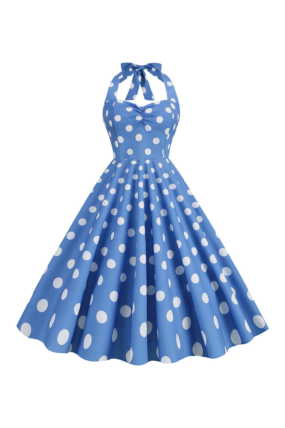 Pink Polka Dots Pin Up Vestido vintage de la década de 1950