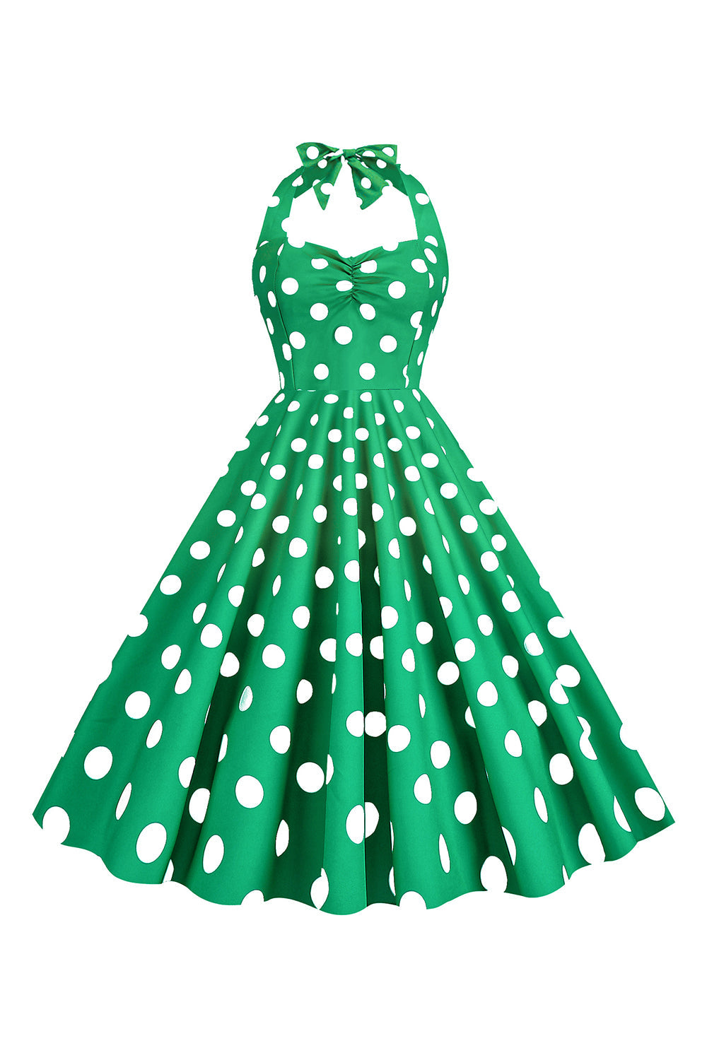 Pink Polka Dots Pin Up Vestido vintage de la década de 1950