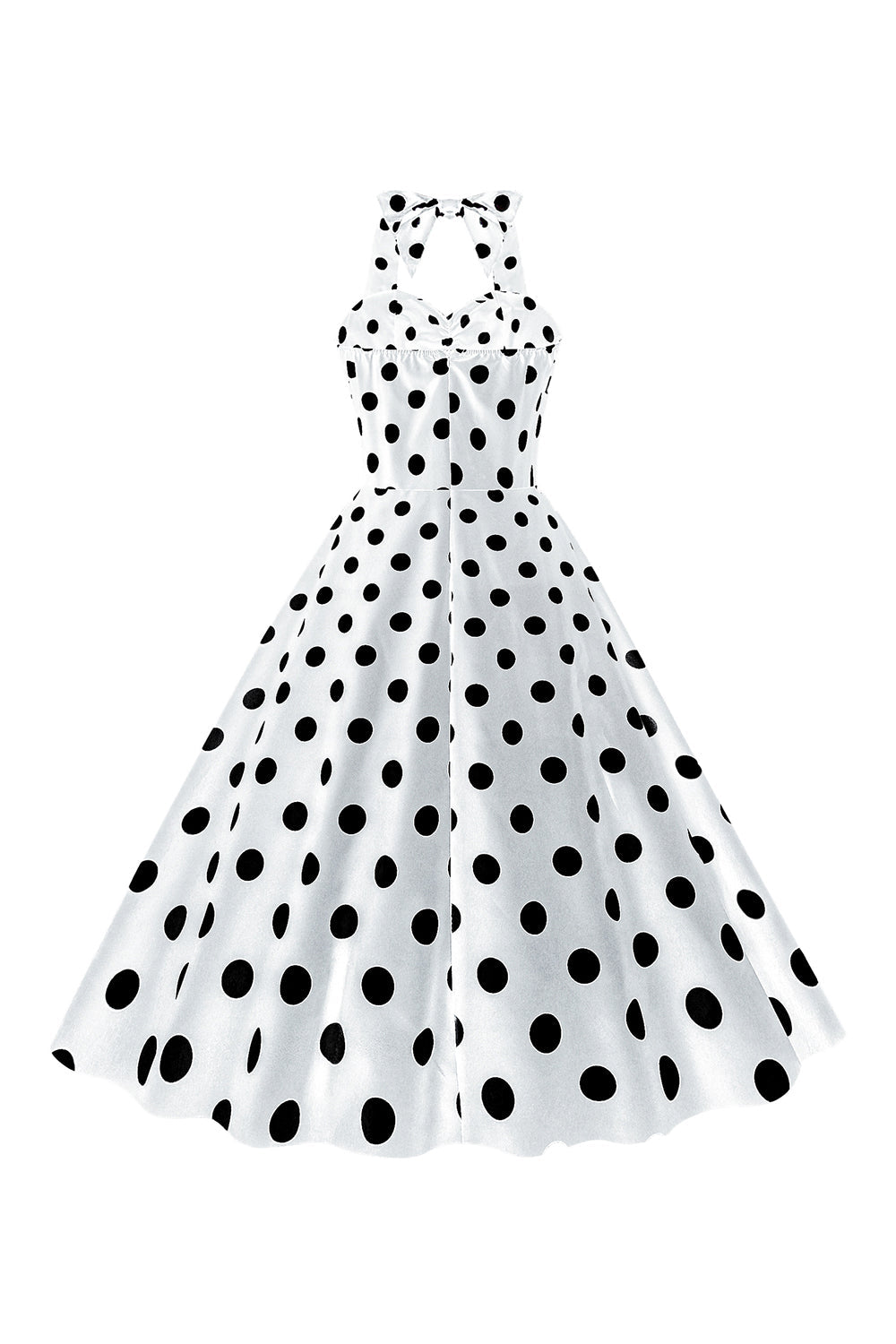 Pink Polka Dots Pin Up Vestido vintage de la década de 1950