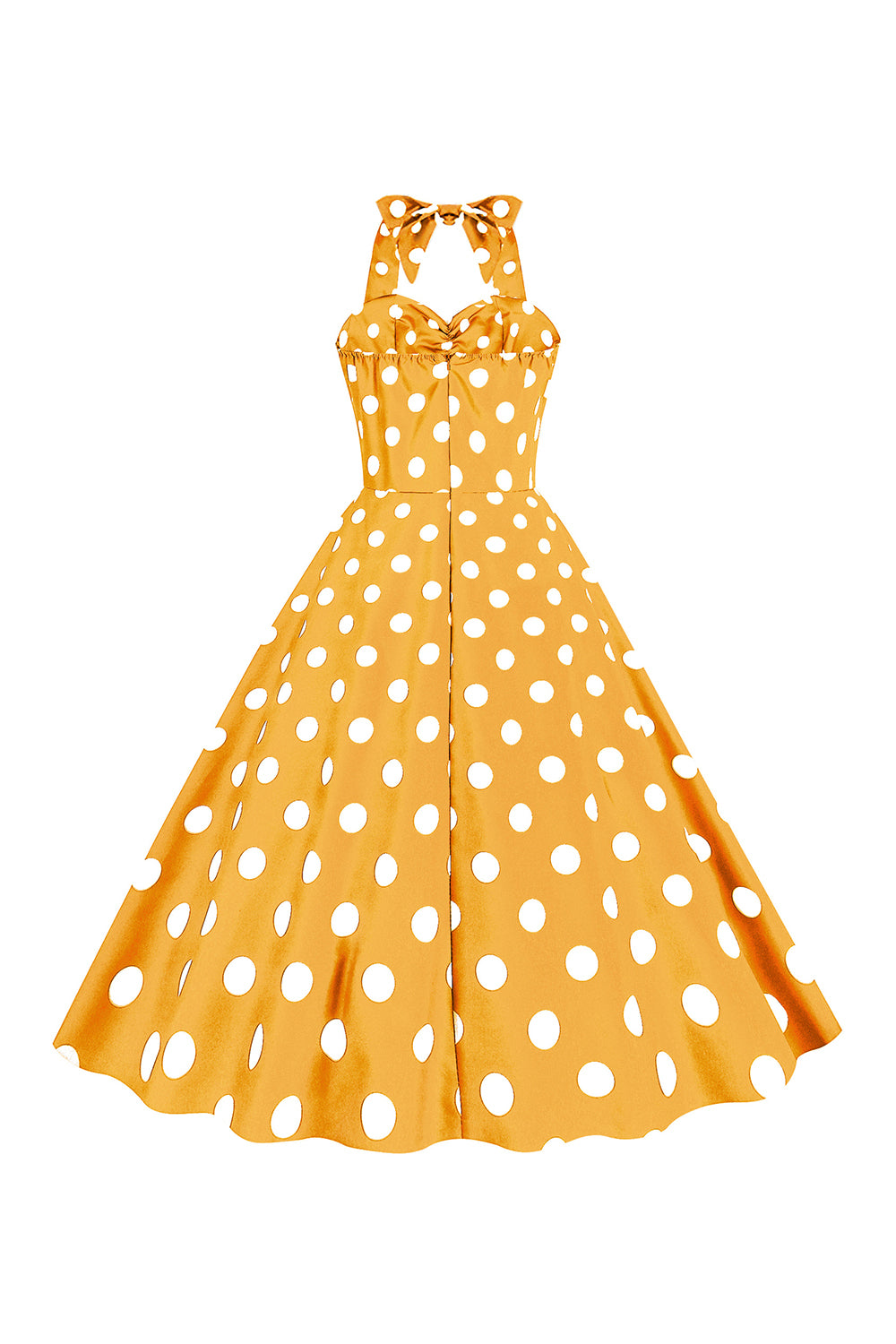 Pink Polka Dots Pin Up Vestido vintage de la década de 1950