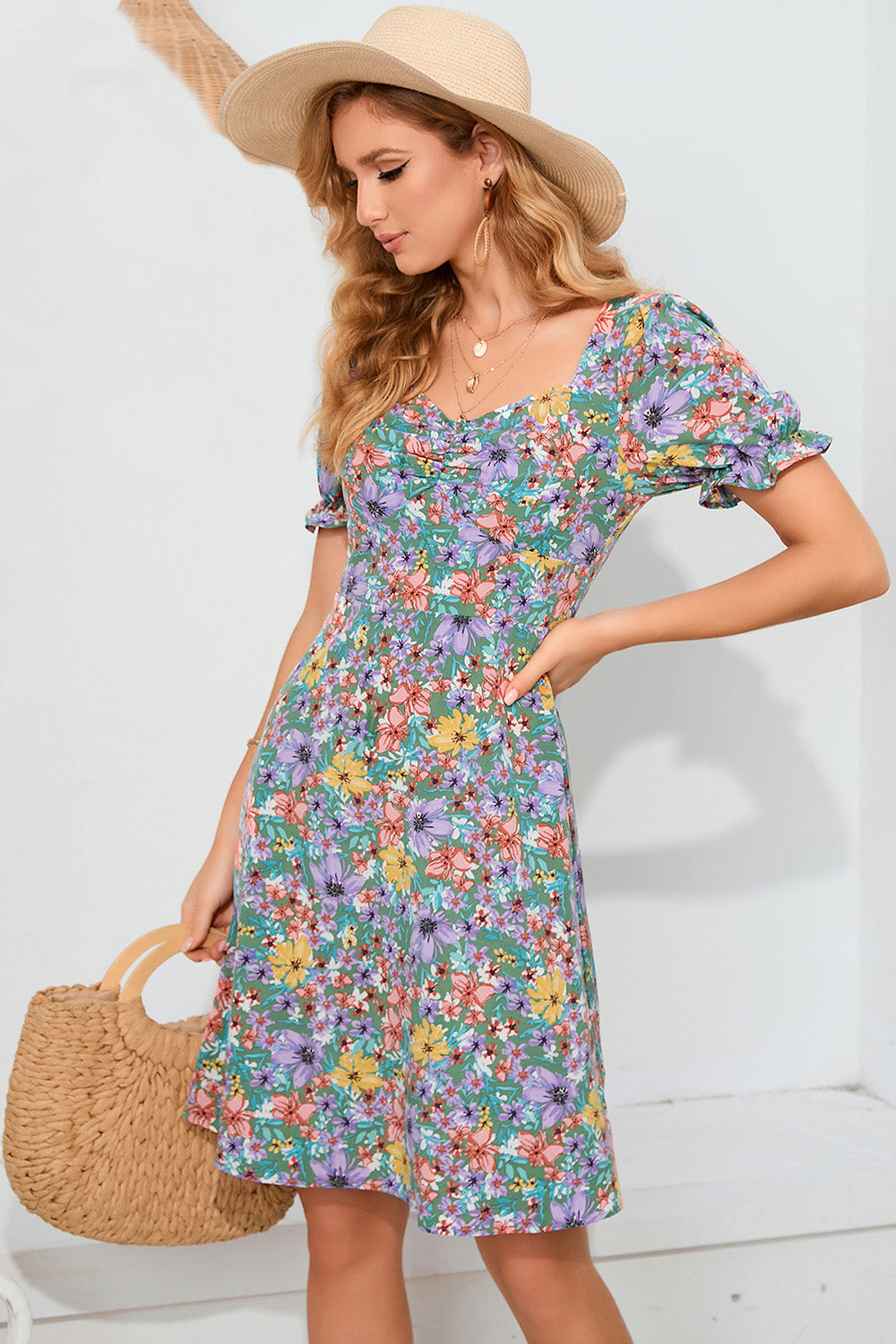 Vestido casual de verano estampado floral