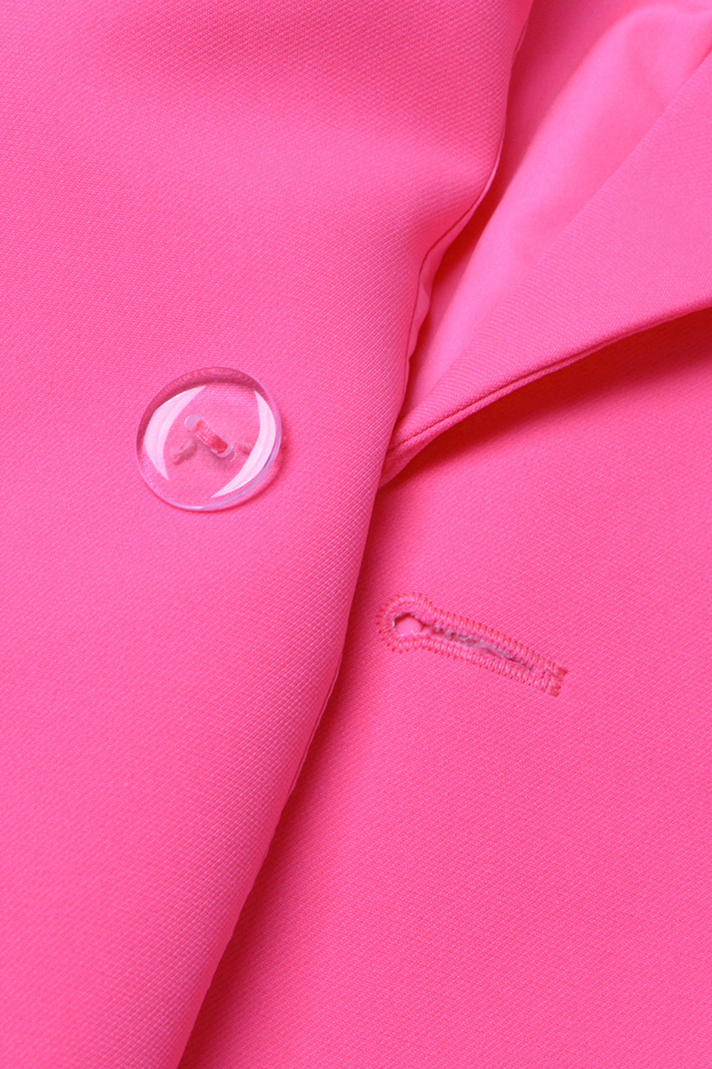 Fuchsia Double Breated Peak Lapel Blazer de Mujer con Flores