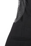 Corsé negro chal solapa mujer blazer