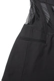 Corsé negro chal solapa mujer blazer