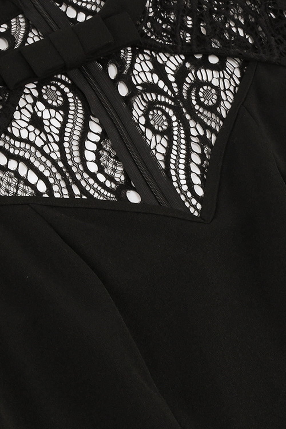 Vestido de encaje sin espalda hueco oscuro retro de Halloween