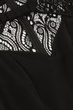 Vestido de encaje sin espalda hueco oscuro retro de Halloween