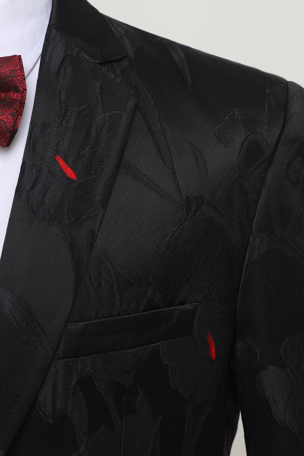 Blazer con muescas negro solapa