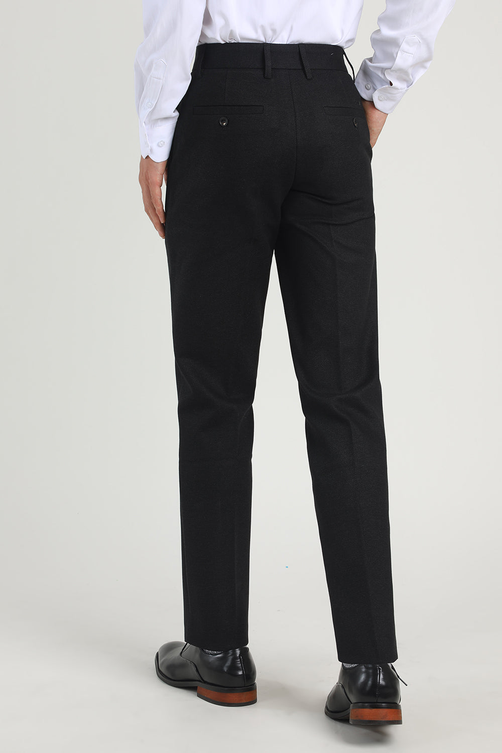 Pantalones negros de pierna recta trajes de hombre