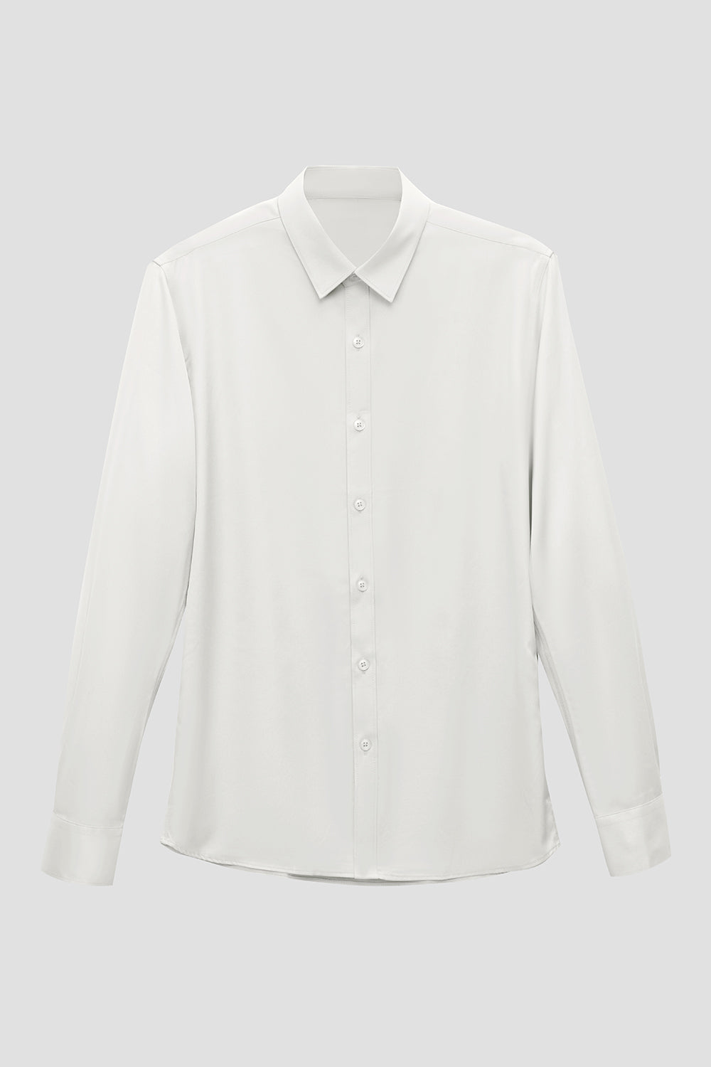 Camisa blanca de manga larga para hombres