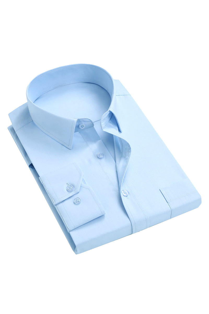 camisa de vestir lisa azul claro