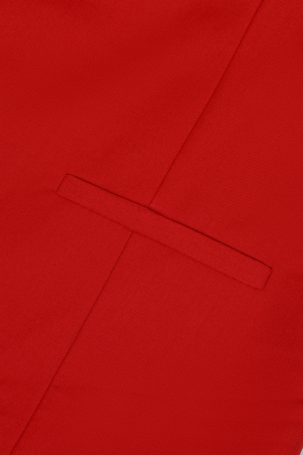 Chaleco de traje para hombre solapa de pecho rojo