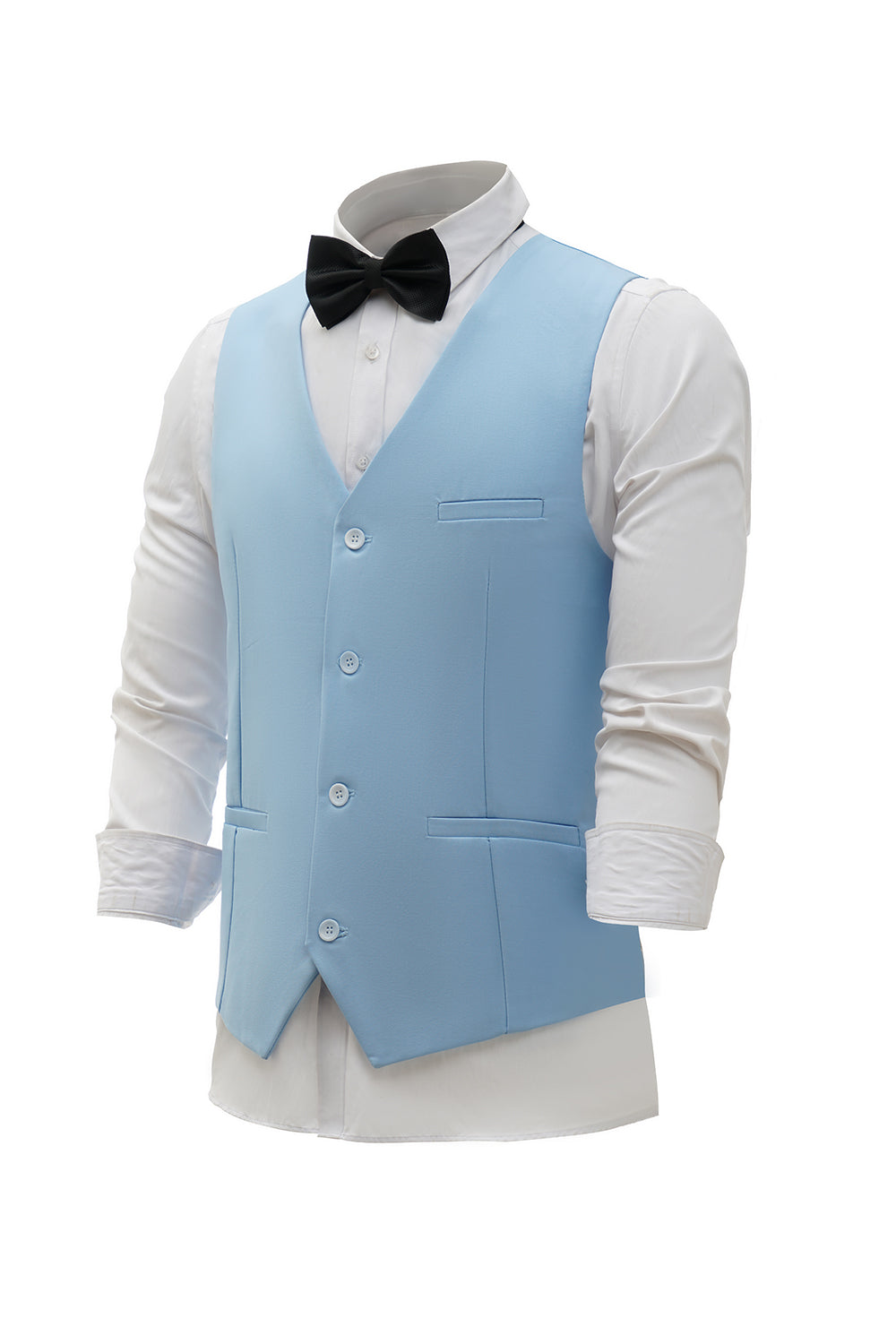 Chaleco de traje para hombre azul claro