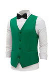 Chaleco verde de traje para hombre