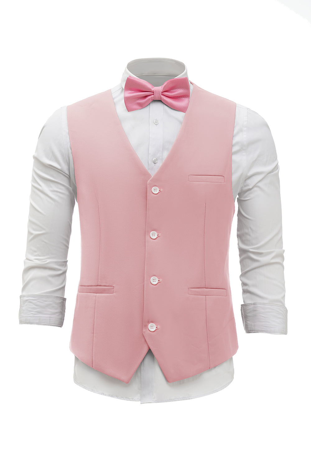 Chaleco rosa de traje para hombre