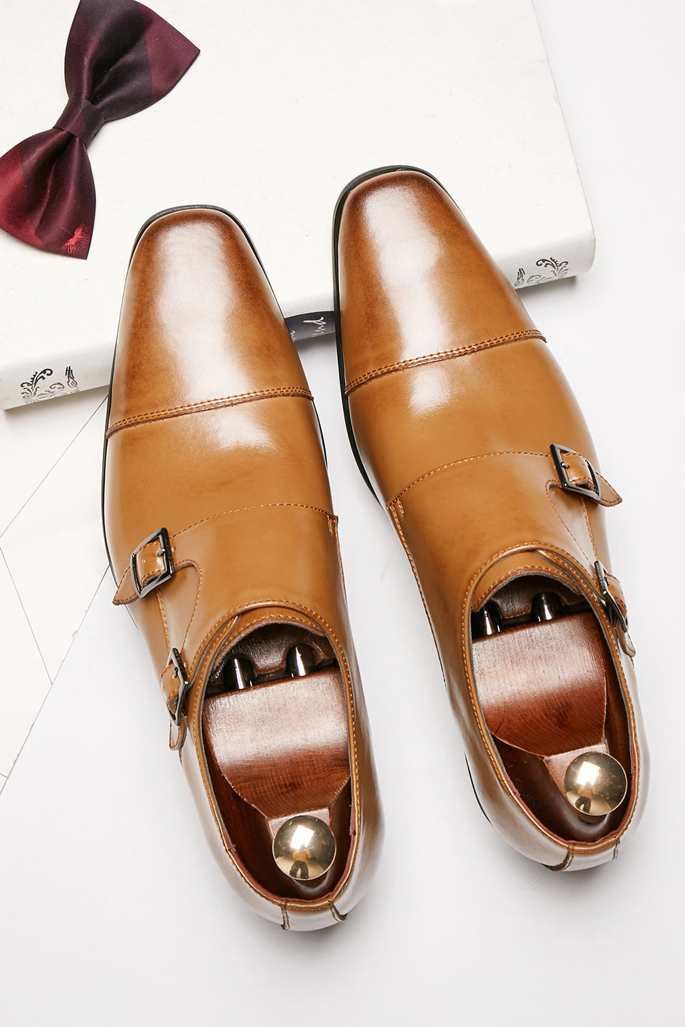 Zapatos de vestir de cuero negro para hombre