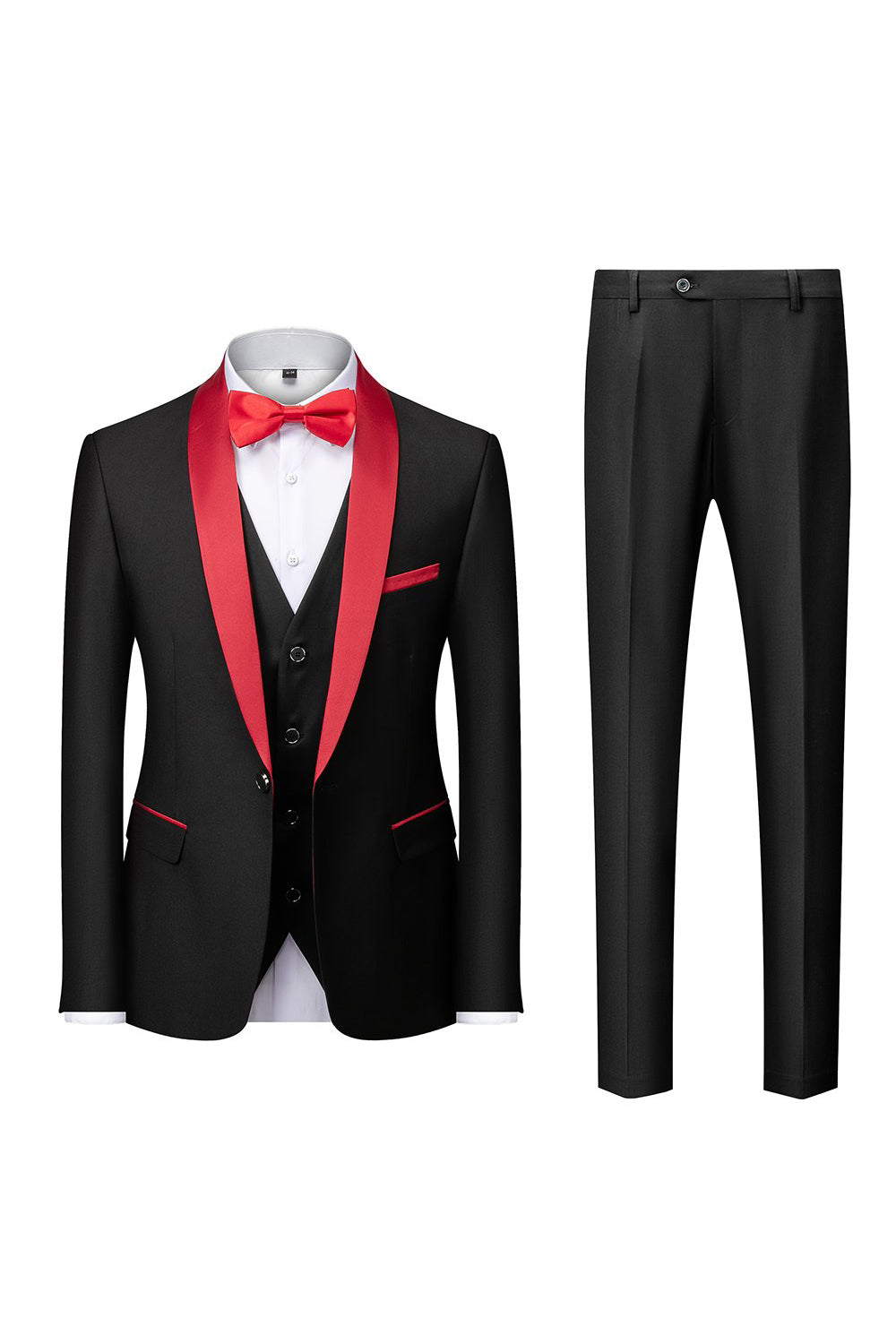 Chal Gris Solapa Hombre 3 Piezas Trajes