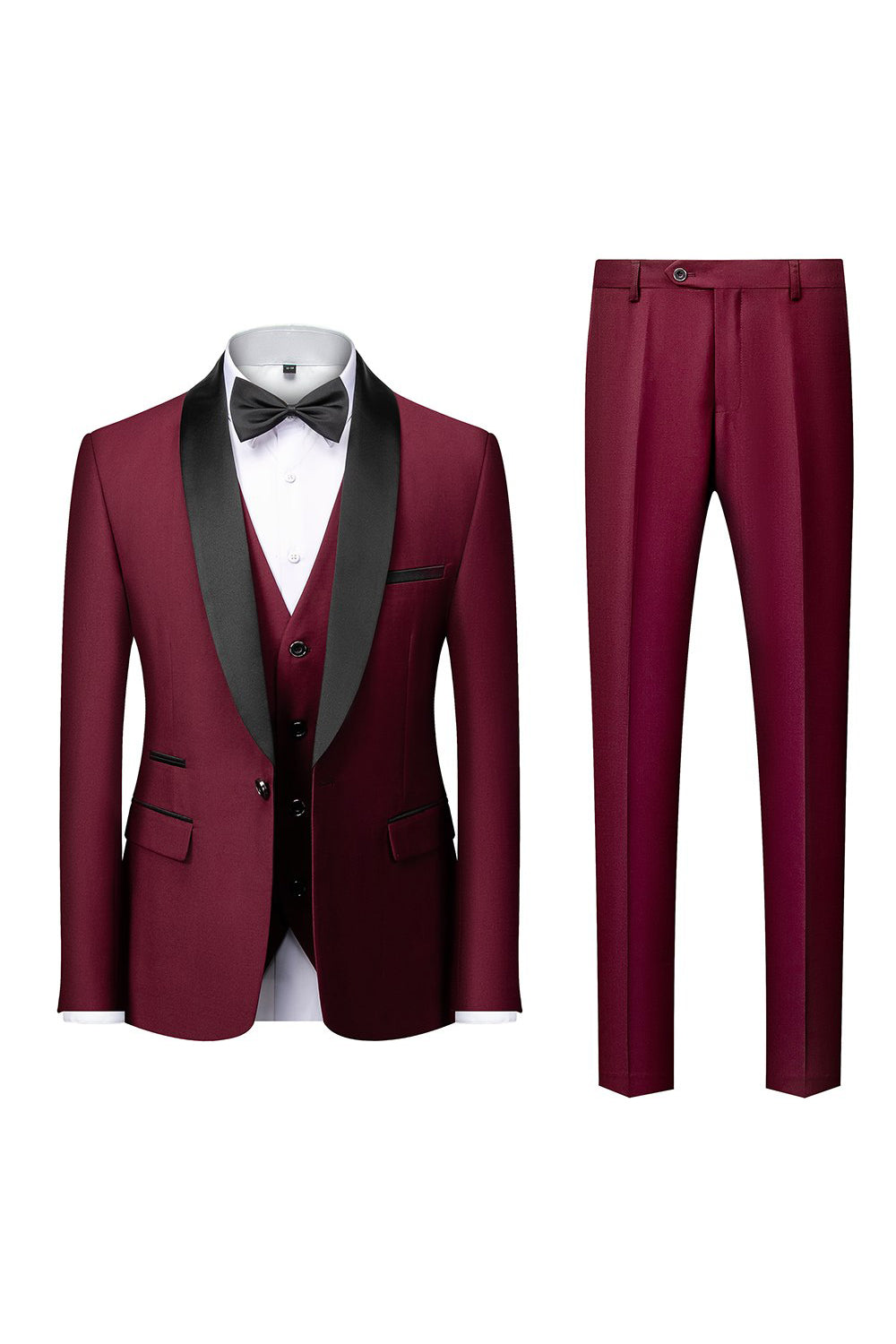 Chal Gris Solapa Hombre 3 Piezas Trajes