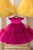 Tul Fucsia Vestidos de Pajecitas