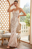 Lentejuelas Vaina Rubor Sparkly Prom Dress