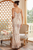 Lentejuelas Vaina Rubor Sparkly Prom Dress