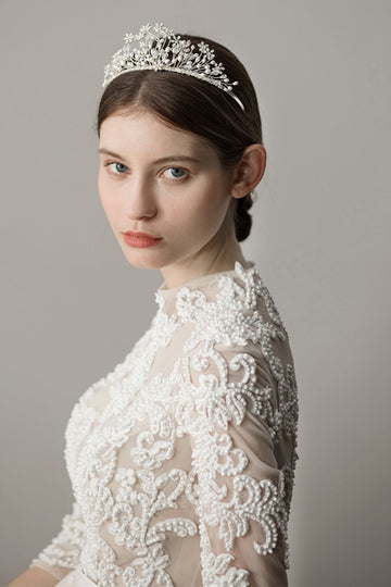 Pearl Snowflake Flower Corona nupcial