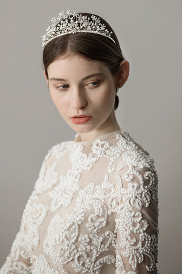 Pearl Snowflake Flower Corona nupcial