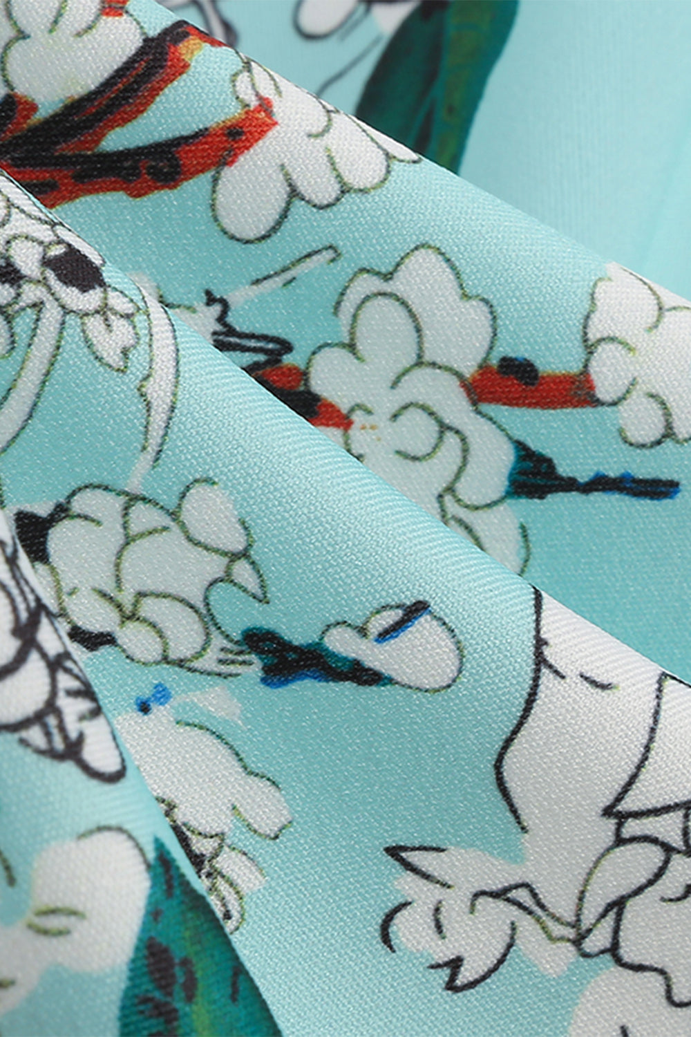 Vestido vintage azul claro V Neck 1950s